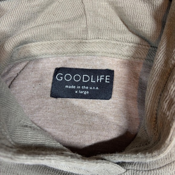 GOODLIFE Hoodie Men XL Beige Long Sleeve Casual Made In USA‎ Lightweight Minimal - Picture 4 of 7